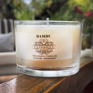 Vela Aromática Bambu ativada com Magia.