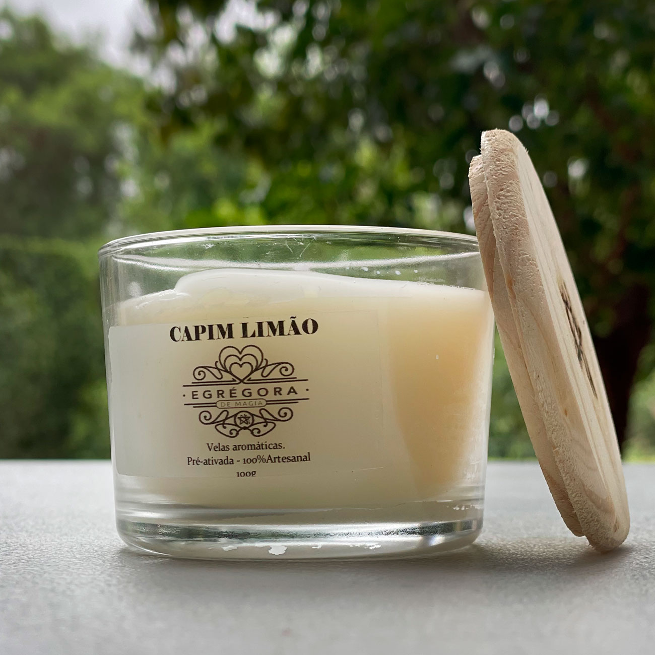 Vela Aromática Capim Limão ativada com Magia.